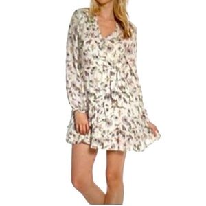 Taylor & Sage Ruffled Wrap Floral Dress